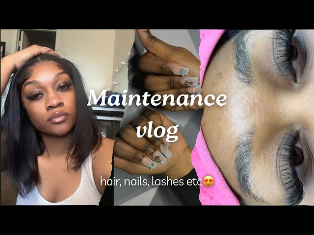 Monthly Maintenance vlog | hair, nails, lashes, etc.