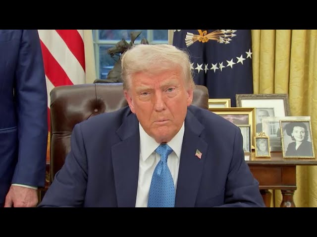 President Donald Trump gives remarks on tariffs on Mexico, China and Canada (1.31.25)