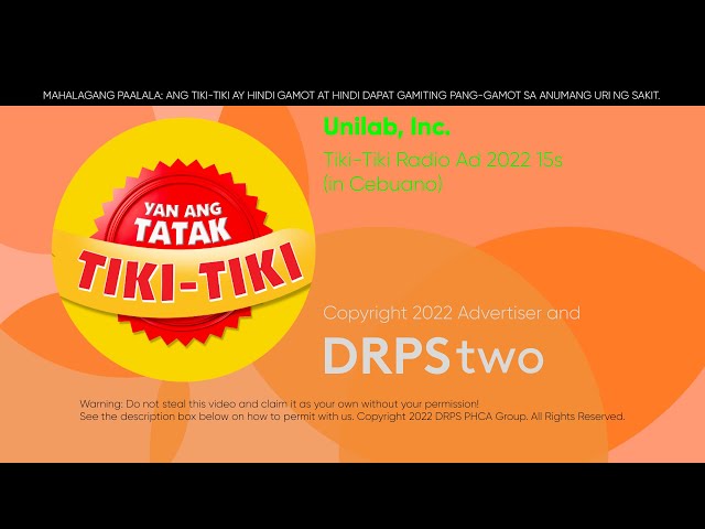 Tiki-Tiki Radio Ad 2022 15s (in Cebuano)