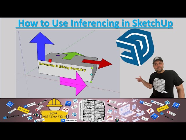 BIM_VDC | SketchUp Tutorial | How to Use Inferencing to Draw & Edit Geometry