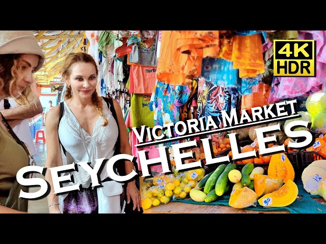 Victoria Market Seychelles Sir Selwyn Selwyn-Clarke Market in 4K video 💖 Mahé Island 👀 Walking Tour