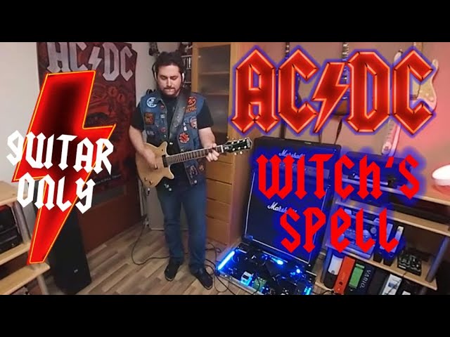 AC/DC Tribute - WITCH'S SPELL (only guitar) - Rhythm Guitar Cover 🎸 (360° Video with lyrics)