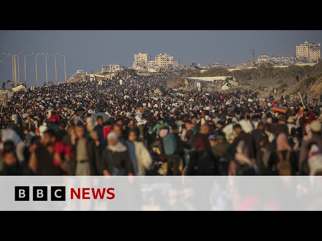 Palestinians return to north Gaza  | BBC News