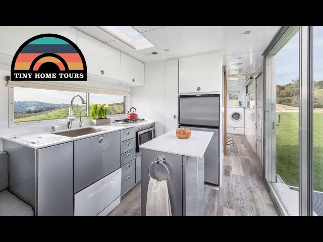 Custom Travel Trailer Tiny Home - Elevator Bed & Fold Down Patio - Living Vehicle