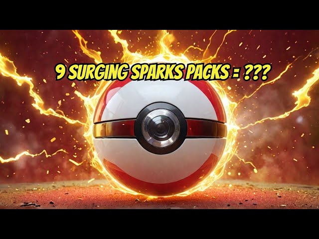 WOW! We Opened 9 Surging Sparks Packs and Found THIS RARE Pokémon Card?