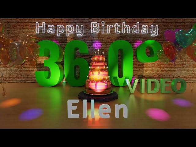 🎉 Ellen's 360° Interactive Happy Birthday Party – Rotate Your Phone! 🎈 [EN]