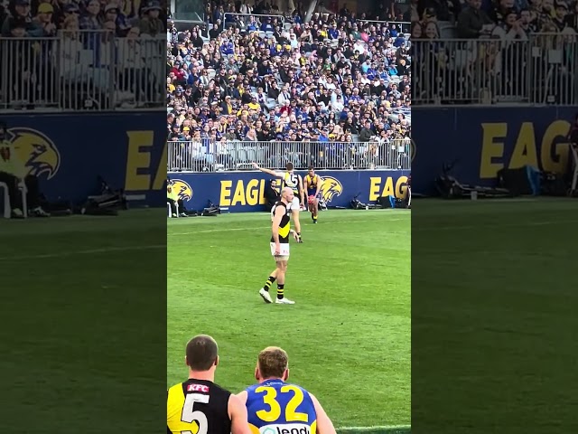 Jamie Cripps hits the post 😭😭😭 | AFL Round 18 2023: West Coast Eagles v Richmond Tigers