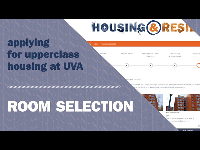 UVA Upperclass Housing Application: Room Selection