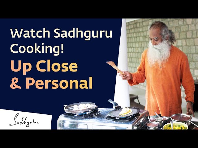 Watch Sadhguru cooking as the Master turns Master-Chef