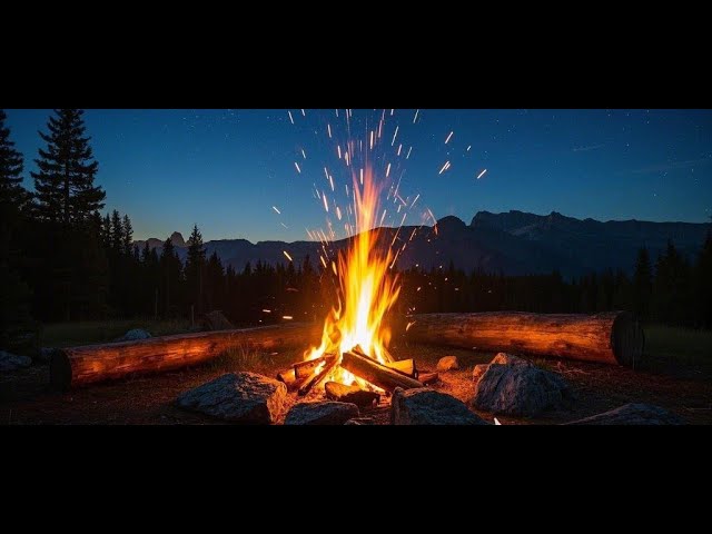 🔥 Little GRAND CANYON Campfire - Outdoor Fireplace with Soothing Relaxation Crackling Fire Sounds