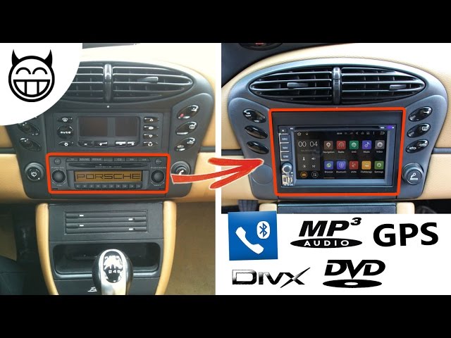 [English subtitles] Boxster 986: How to install a GPS and MP3 Car radio stereo - Tuto DIY