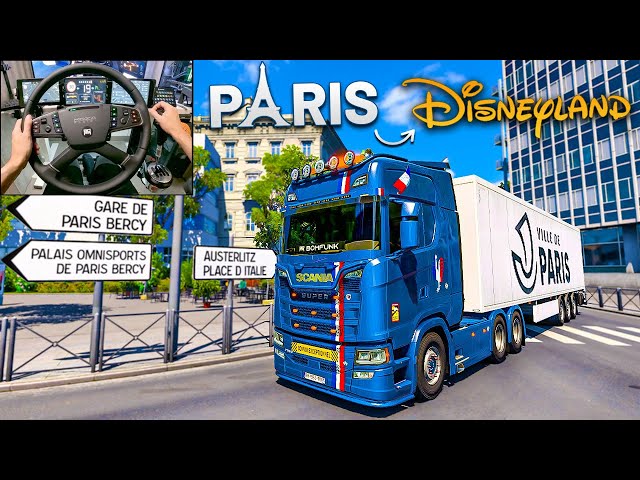 🚨LIVRAISON DE PARIS VERS DISNEYLAND - MAP ILE-DE-FRANCE (Euro Truck Simulator 2)