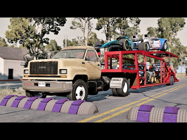 Trucks vs Speed Bumps SPECIAL #1 | BeamNG Drive - Long Video |🤜 Truck &Too