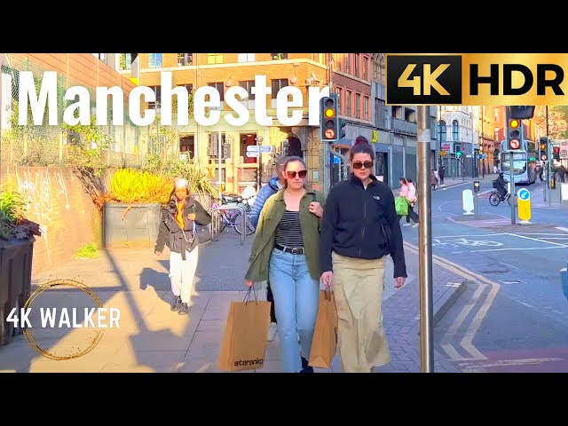 【4K HDR】 Manchester Walk | May 2022 | Stevenson Square to Piccadilly Gardens | 4K HDR 60fps in UK