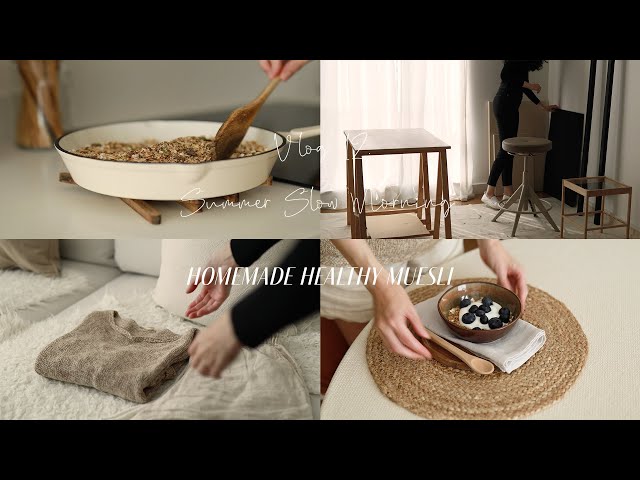 Mindful Breakfast Routine | Slow Living Morning | Home-made Healthy Muesli Recipe | Cozy Art Corner