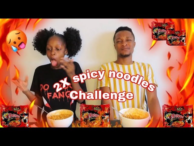 2X SPICY NOODLES CHALLENGE 🌶🥵🔥 || South African YouTuber