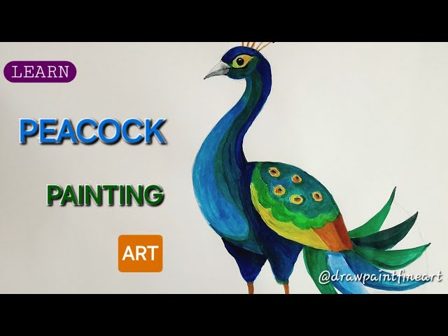 How To Paint a Peacock | Acrylic Painting Tutorial