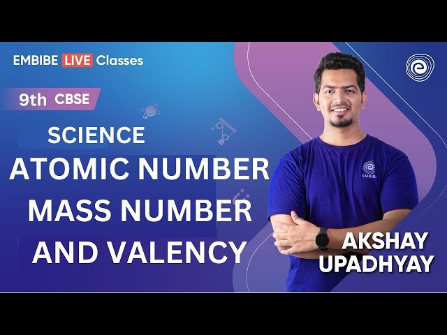 Atomic Number, Mass Number and Valency | Science Preparations | Class 9th CBSE | Akshay Upadhyay Sir