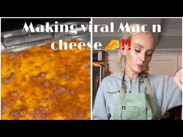 We made the viral TikTok Mac n cheese🧀😧