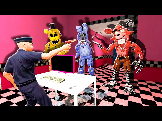 ANIMATRONICS SCARE THE SECURITY GUARD FNAF COOP Garry's Mod