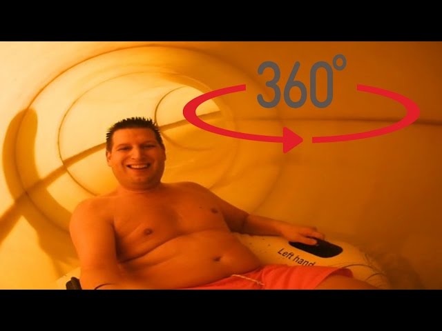 360º VIDEO: Yellow Slide AquaDroom Maaseik Belgium