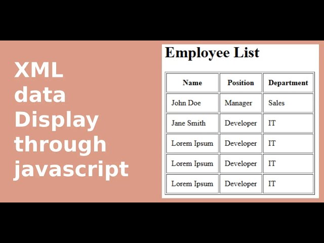 JavaScript EXPERT Shares Top XML Data Display Techniques