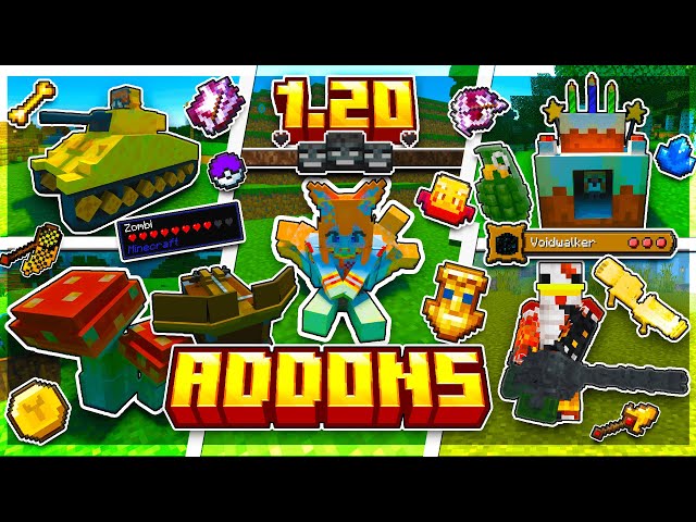 😎TOP 20 MEJORES ADDONS [MODS] SURVIVAL Para MINECRAFT PE/BEDROCK 1.20 - 1.20.15 | BEST ADDONS 1.20