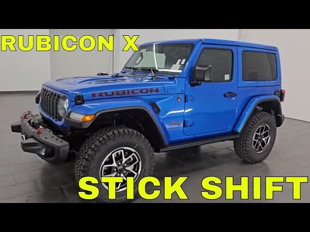 BRAND NEW 2024 JEEP WRANGLER 2 DOOR RUBICON STICK SHIFT HYDRO BLUE 4K WALKAROUND 24J308 SOLD!