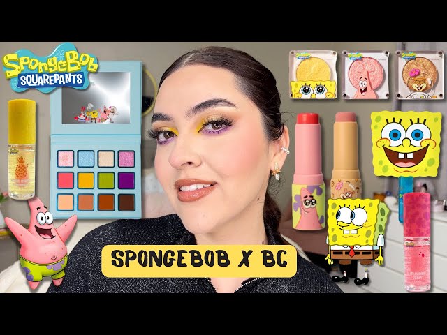 BOB ESPONJA X BEAUTY CREATIONS|RESEÑA, SWATCHES, MAQUILLAJE 💛🩷#bobesponja #beautycreations