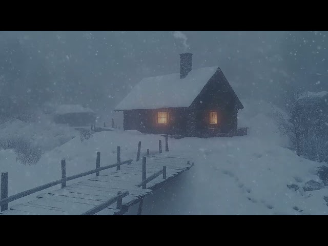 Blizzard Sleep Sounds | Calming Winter Wind & Snowfall for Rest & Stress Relief