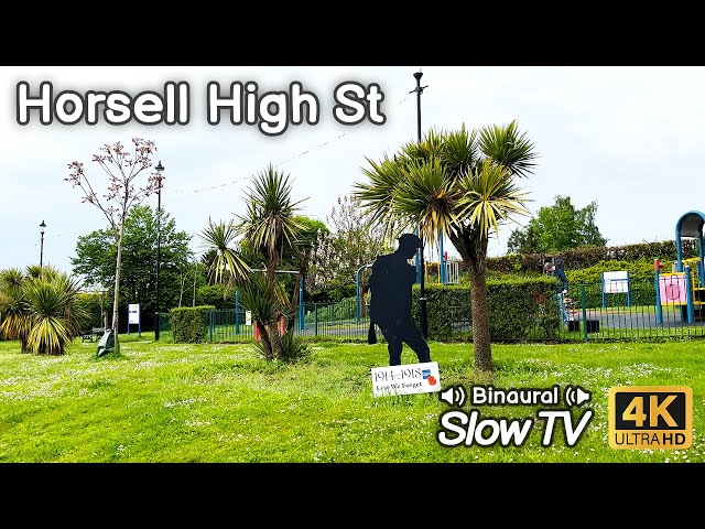 Exploring Horsell High Street near Woking, UK