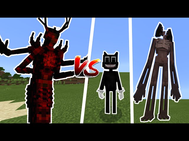 SCARLET KING VS Trevor Henderson's Creatures: Siren Head & Cartoon Cat MINECRAFT PE Addon