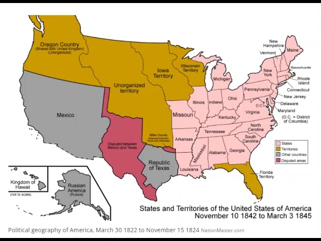 The Growth of US Land Area Animated Map