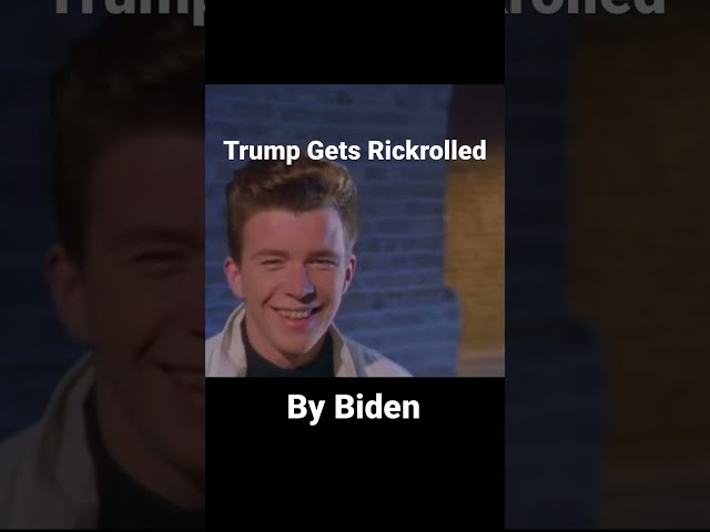 Biden Pranks Trump with a Rickroll #aivoice #shorts