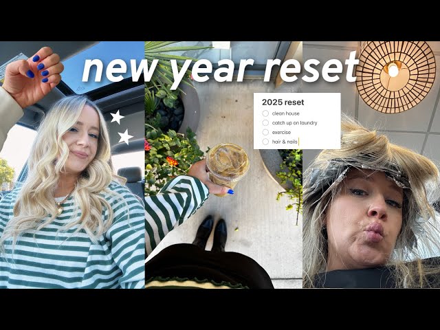 let's "glow up" & reset for 2025 ✨ (workouts, nails, getting extensions!)