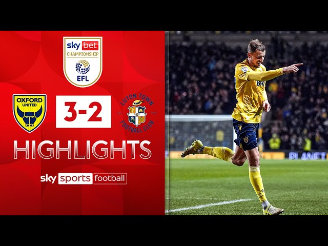 Rowett's unbeaten run continues in THRILLER! 💪 | Oxford 3-2 Luton | Championship Highlights