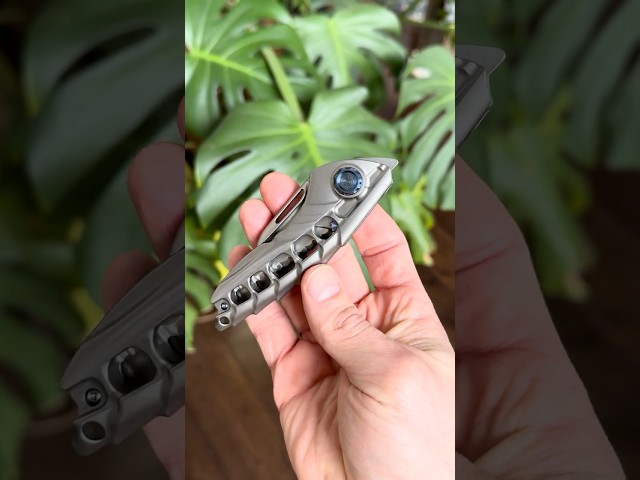 Rike Knife Alien 1 Richard Wu Biomech Titanium Liner Lock Replaceable Knife M390 No Tools #edc