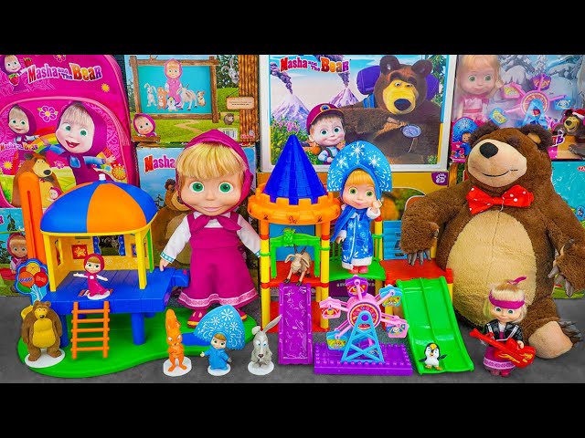 92 Minutes of Satisfying ASMR Unboxing | Adorable Masha and The Bear Playground Toys Collection 🎡