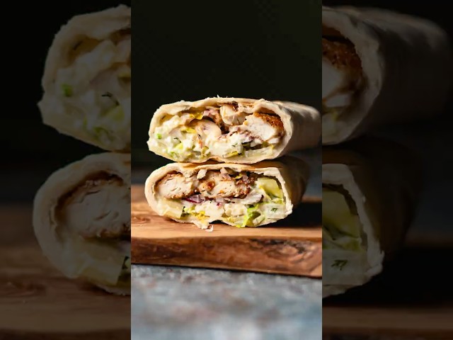 Chicken Ranch Wrap with Feta & Red Onion | Crispy & Flavorful Lunch Idea