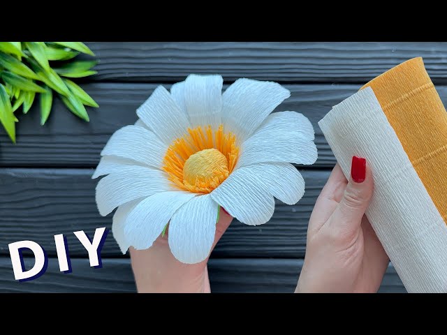 Amazing! Easy Crepe Paper Flower How to Make Paper Flower DIY Paper Craft