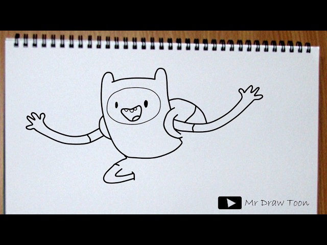 Finn Drawing - Adventure Time - How to draw Finn