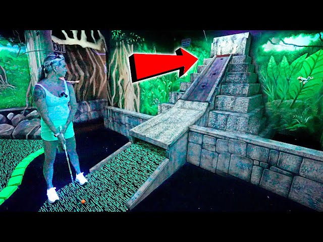 We Found The BEST Blacklight Mini Golf Course Ever! - It Blew Us Away!