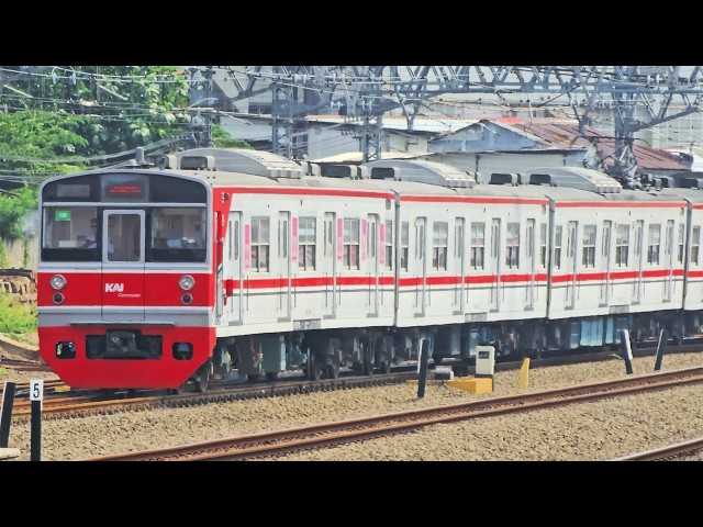 [4K] (Part 4) Stasiun Jatinegara: Kompilasi KRL JR 203, JR 205, Kereta Api CC 206