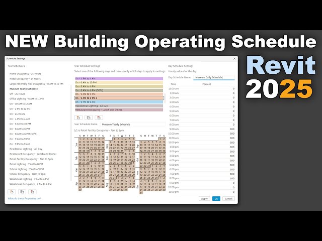 Building Operating Schedule - New Feature in Revit 2025 Tutorial