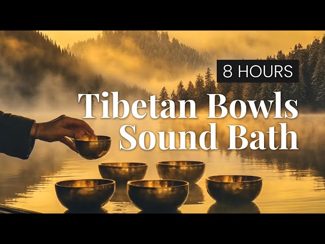 8 HOURS | Sound Bath with Tibetan Singing Bowls | Deep Sleep & Relaxation | Sound healing Vibes