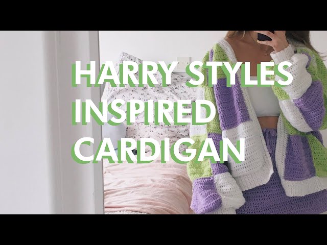 Crochet a HARRY STYLES INSPIRED CARDIGAN with me ♡ and help me fix it lol