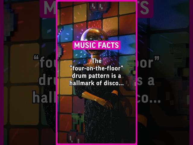 The “four-on-the-floor” drum pattern is a hallmark of disco and house music. #music #facts #drums