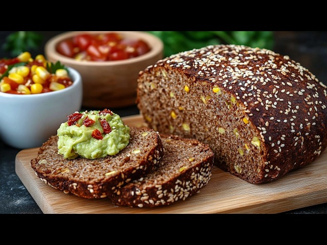 Healthy 3-ingredient bread in 5 minutes! 🥖✨