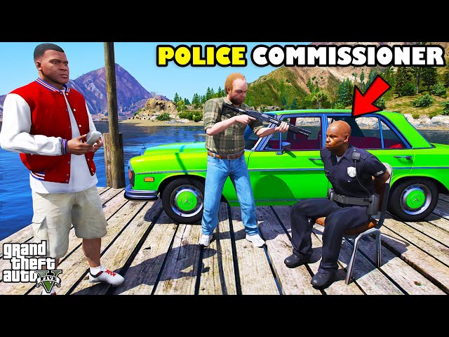 Franklin Kidnap POLICE COMMISSIONER To Become MILLIONAIRE in GTA 5 | SHINCHAN and CHOP