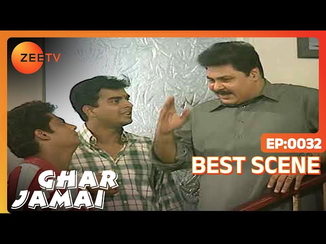 Ghar Jamai | Hindi TV Serial | Ep - 32 | Best Scene | R Madhvan, Satish Shah, Mandira Bedi | Zee TV